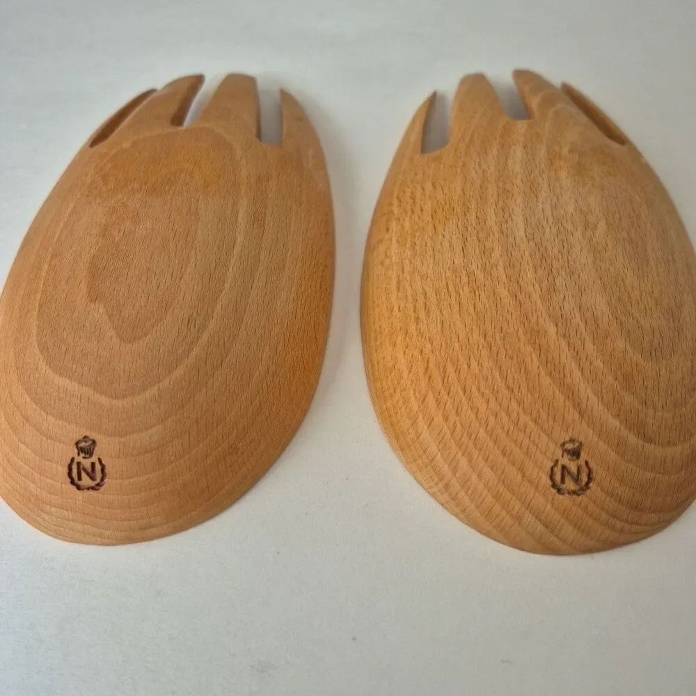 Nordstrom Set of 2 Wooden Salad Pasta Fruit Claws Mixing and Serving Hands